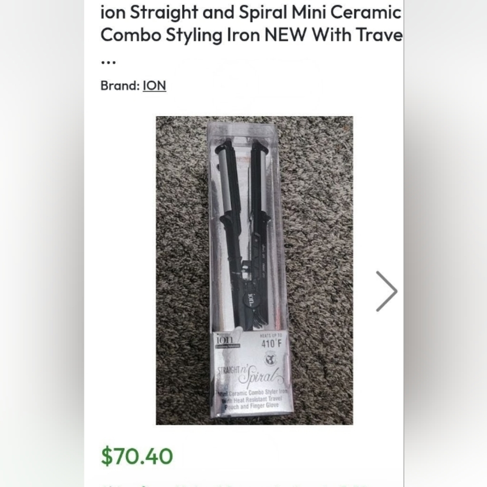ION Black Ceramic Styling Iron